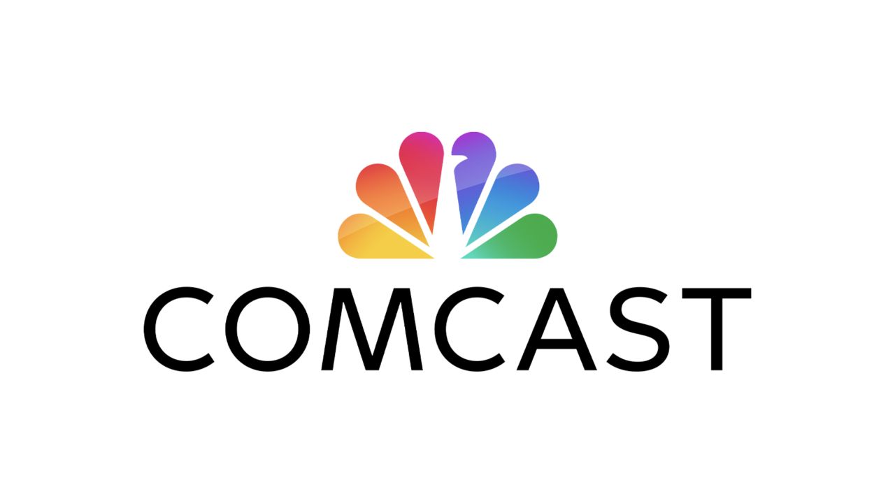 NBC 공작 심벌과 Comcast 워드마크가 함께 있는 Comcast 공식 로고